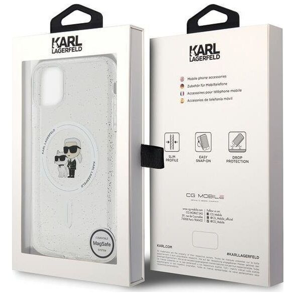 Karl Lagerfeld Etui Karl Lagerfeld KLHMN61HGKCNOT Apple iPhone 11/XR hardcase Karl&Choupette Glitter MagSafe transparent