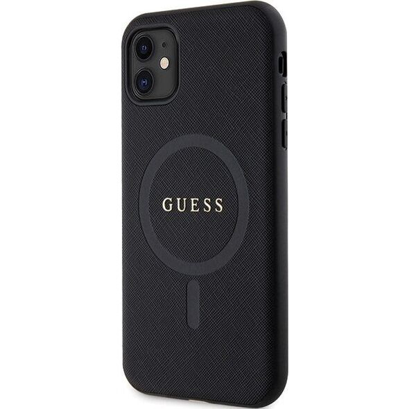 Guess Etui Guess GUHMN61PSAHMCK Apple iPhone 11/XR hardcase Saffiano MagSafe czarny/black