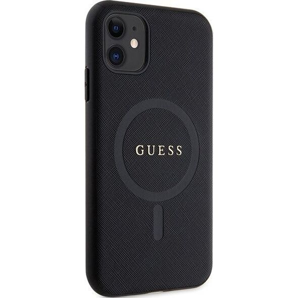 Guess Etui Guess GUHMN61PSAHMCK Apple iPhone 11/XR hardcase Saffiano MagSafe czarny/black