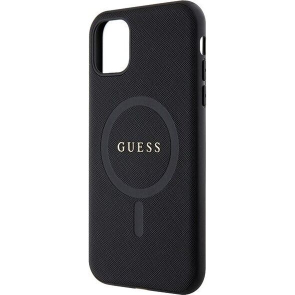 Guess Etui Guess GUHMN61PSAHMCK Apple iPhone 11/XR hardcase Saffiano MagSafe czarny/black
