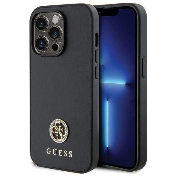 Guess Etui Guess GUHCP13LPS4DGPK Apple iPhone 13 Pro hardcase Strass Metal Logo czarny/black
