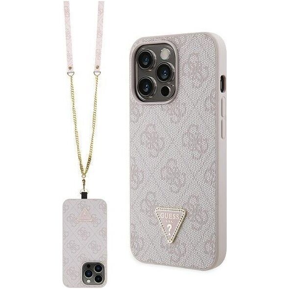 Guess Etui Guess GUHCP13LP4TDSCPP Apple iPhone 13/13 Pro hardcase Crossbody 4G Metal Logo różowy/pink