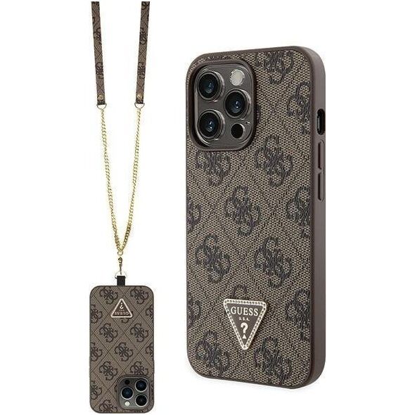 Guess Etui Guess GUHCP13LP4TDSCPW Apple iPhone 13/13 Pro hardcase Crossbody 4G Metal Logo brązowy/brown