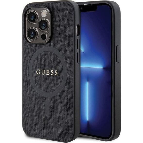 Guess Etui Guess GUHMP14XPSAHMCK Apple iPhone 14 Pro Max hardcase Saffiano MagSafe czarny/black