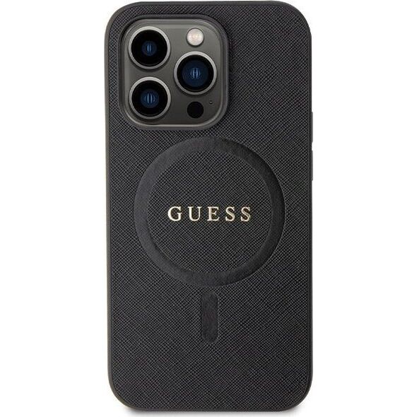 Guess Etui Guess GUHMP14LPSAHMCK Apple iPhone 14 Pro hardcase Saffiano MagSafe czarny/black