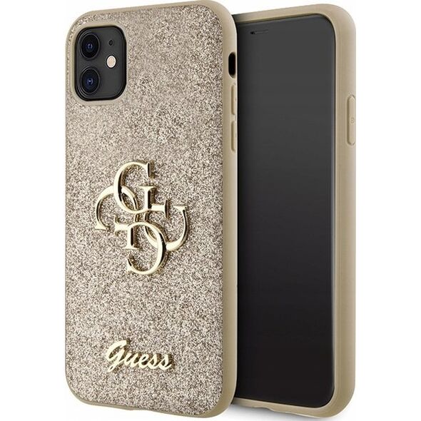 Guess Guess GUHCN61HG4SGD iPhone 11 / Xr 6.1" złoty/gold hardcase Glitter Script Big 4G