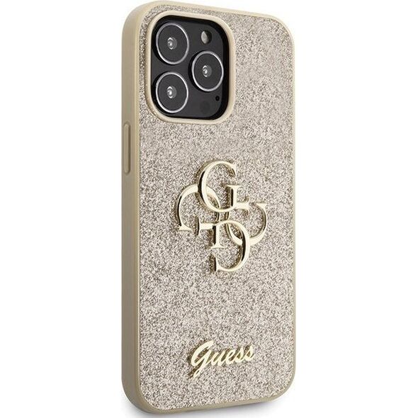Guess Guess GUHCP13LHG4SGD iPhone 13 Pro / 13 6.1" złoty/gold hardcase Glitter Script Big 4G