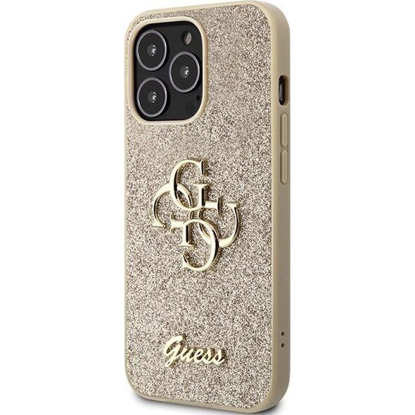 Guess Guess GUHCP13XHG4SGD iPhone 13 Pro Max 6.7" złoty/gold hardcase Glitter Script Big 4G