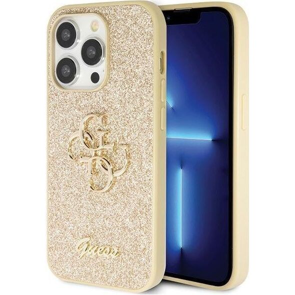 Guess Guess GUHCP14LHG4SGD iPhone 14 Pro 6.1" złoty/gold hardcase Glitter Script Big 4G