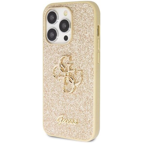 Guess Guess GUHCP14LHG4SGD iPhone 14 Pro 6.1" złoty/gold hardcase Glitter Script Big 4G