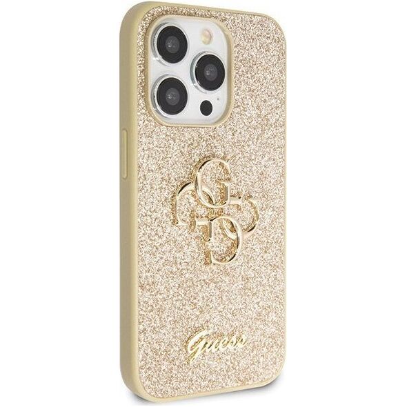 Guess Guess GUHCP14LHG4SGD iPhone 14 Pro 6.1" złoty/gold hardcase Glitter Script Big 4G
