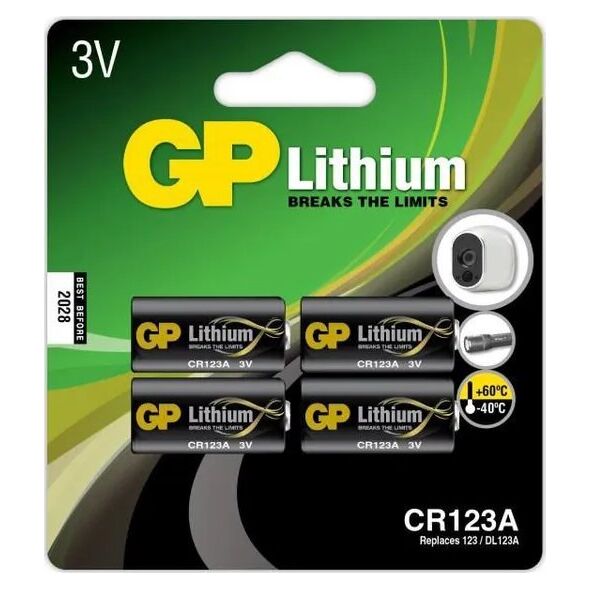 GP Bateria CR123a 4 szt.