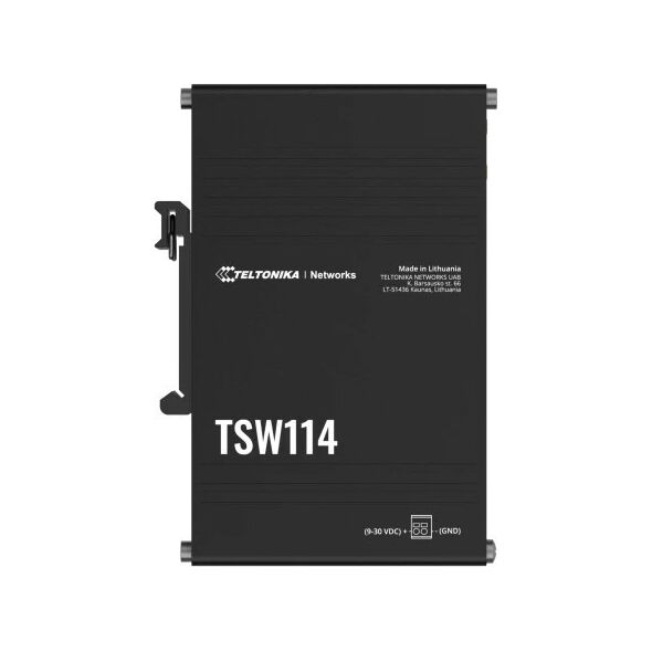 Switch Teltonika Przełšcznik przemysłowy TSW114 5xGbE Zintegrowany uchwyt DIN
