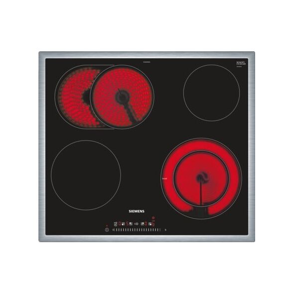 Płyta grzewcza Siemens Siemens iQ300 ET645FNN1E, Inbyggd, Keramisk, Glass-keramisk, Svart, 1200 W, Rund