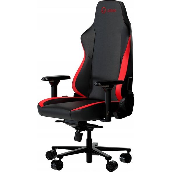 Fotel Lorgar LORGAR Embrace 533, Gaming chair, PU eco-leather, 1.8 mm metal frame, multiblock mechanism, 4D armrests, 5 Star aluminium base, Class-4 gas lift, 75mm PU casters, Black + red