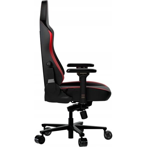 Fotel Lorgar LORGAR Embrace 533, Gaming chair, PU eco-leather, 1.8 mm metal frame, multiblock mechanism, 4D armrests, 5 Star aluminium base, Class-4 gas lift, 75mm PU casters, Black + red