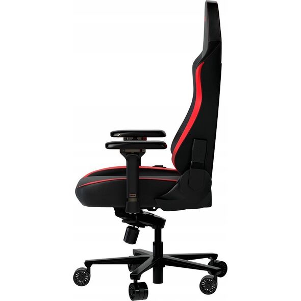 Fotel Lorgar LORGAR Embrace 533, Gaming chair, PU eco-leather, 1.8 mm metal frame, multiblock mechanism, 4D armrests, 5 Star aluminium base, Class-4 gas lift, 75mm PU casters, Black + red