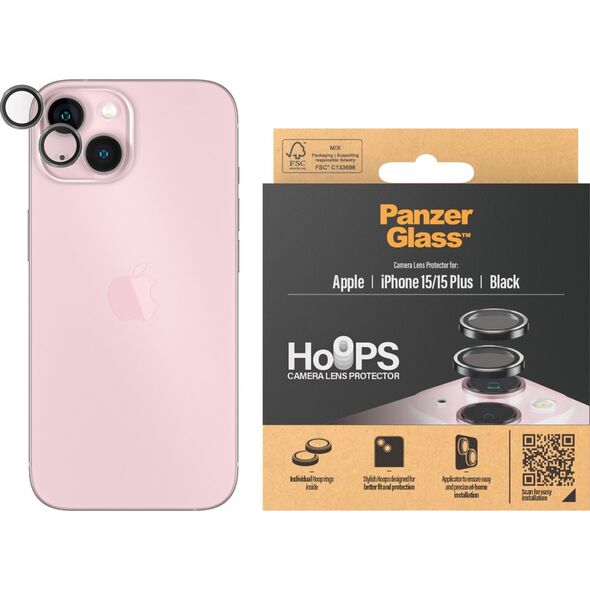 PanzerGlass Szkło hartowane PanzerGlass Hoops Camera Lens Protector iPhone 15 / iPhone 15 Plus