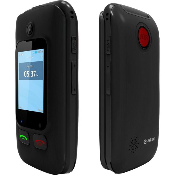 Telefon komórkowy Estar Digni Flip by eSTAR Clamshell Phone 2.4''+ 1.77" Juodas