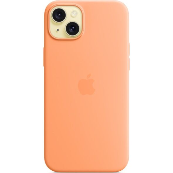 Apple Etui Apple silikonowe z MagSafe do iPhone 15 Plus pomarańczowy sorbet