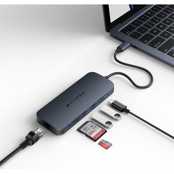 HUB USB HyperDrive Koncentrator HyperDrive Next 8-Port USB-C Hub HDMI/4K60Hz/SD/RJ45/PD 3.1 140W pass-through