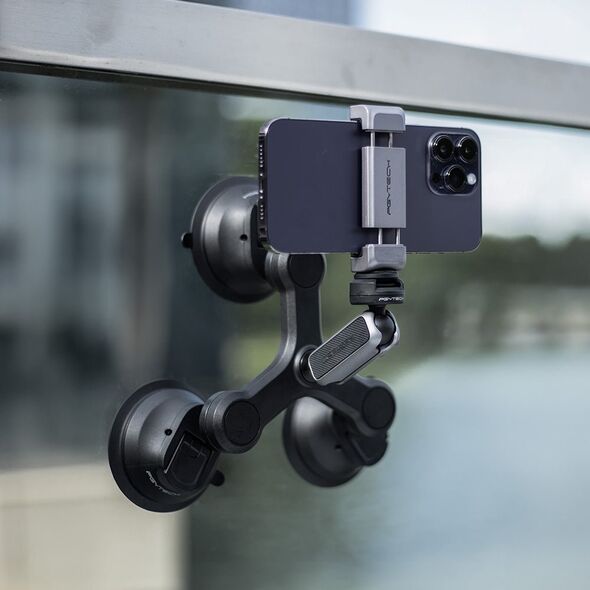 PGYTECH Uchwyt do kamer sportowych PGYTECH trójramienny z mocowaniem Suction Cup