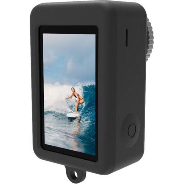 Puluz Silikonowe etui Puluz dla DJI Osmo Action 4/3 z osłoną na obiektyw (czarne)
