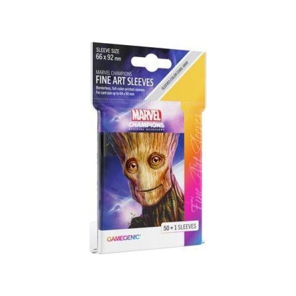 Gamegenic Gamegenic: Marvel Champions Fine Art Sleeves (66 mm x 92 mm) Groot 50+1 szt.