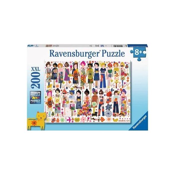 Ravensburger Puzzle dla dzieci 200 Przyjaciele i kwiaty