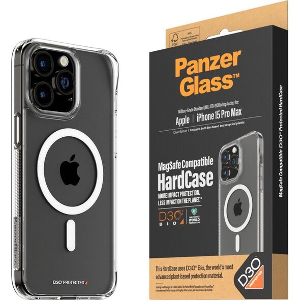 PanzerGlass Etui PanzerGlass HardCase MagSafe iPhone 15 Pro Max przezroczyste