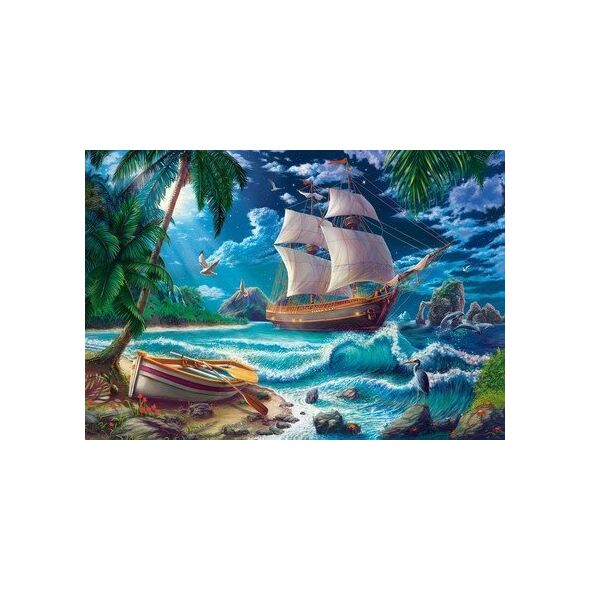 Castorland Puzzle 1500 elementów Statek i plaża Pierwsza noc Nowa Ziemia