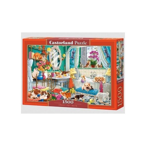 Castorland Puzzle 1500 Crazy Pet Bath CASTOR