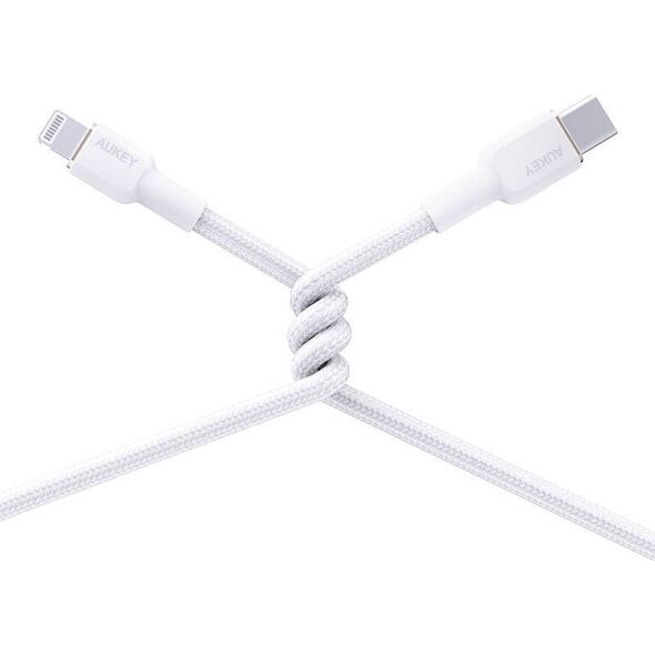 Kabel USB Aukey USB-A - USB-C 1 m Biały (CB-NAC1)