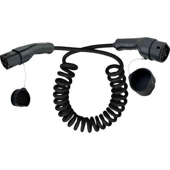 Kabel do ładowania samochodów InLine 22kW Type 2, 3-fazy 7,5m spiralny (16287S)