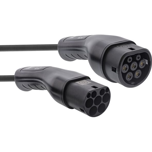 Kabel do ładowania samochodów InLine 22kW Type 2, 3-fazy 7,5m spiralny (16287S)