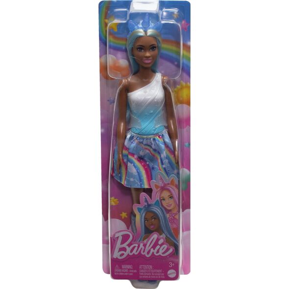 Lalka Barbie Mattel Jednorożec Lalka Niebieski strój HRR14