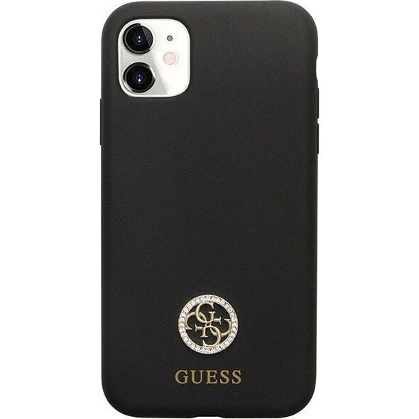 Guess Guess GUHCN614DGPK iPhone 11 / Xr 6.1" czarny/black hardcase Silicone Logo Strass 4G