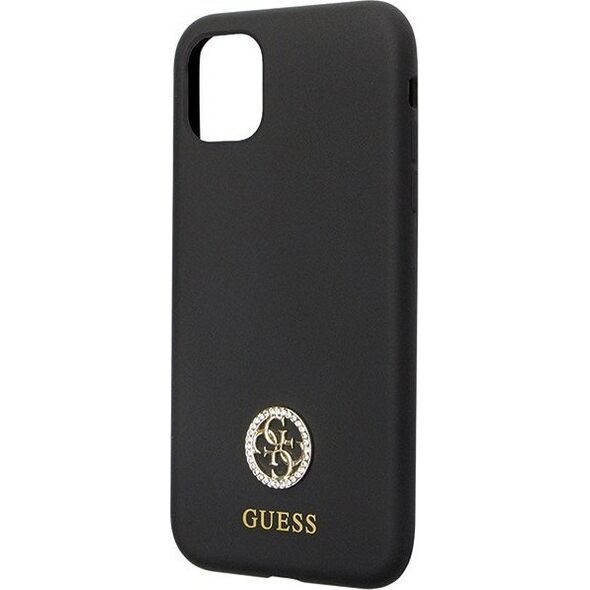 Guess Guess GUHCN614DGPK iPhone 11 / Xr 6.1" czarny/black hardcase Silicone Logo Strass 4G