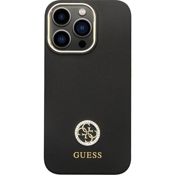Guess Guess GUHCP13XM4DGPK iPhone 13 Pro Max 6.7" czarny/black hardcase Silicone Logo Strass 4G