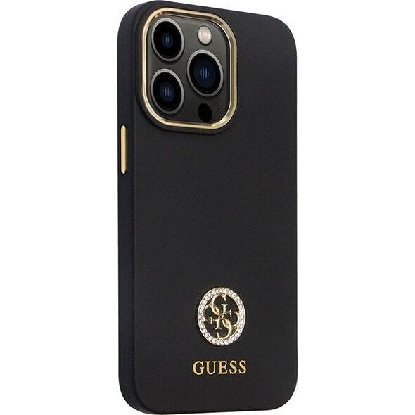 Guess Guess GUHCP13XM4DGPK iPhone 13 Pro Max 6.7" czarny/black hardcase Silicone Logo Strass 4G