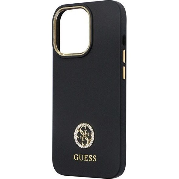 Guess Guess GUHCP13XM4DGPK iPhone 13 Pro Max 6.7" czarny/black hardcase Silicone Logo Strass 4G