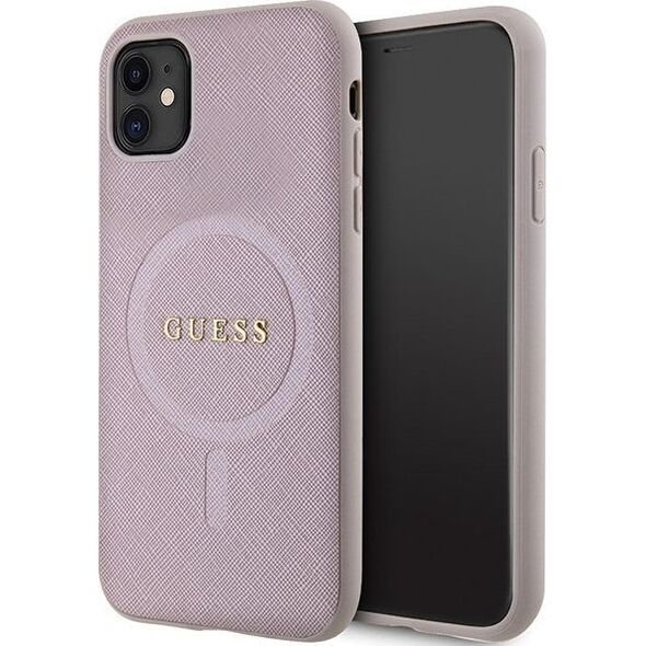 Guess Guess GUHMN61PSAHMCP iPhone 11 / Xr 6.1" różowy/pink hardcase Saffiano MagSafe