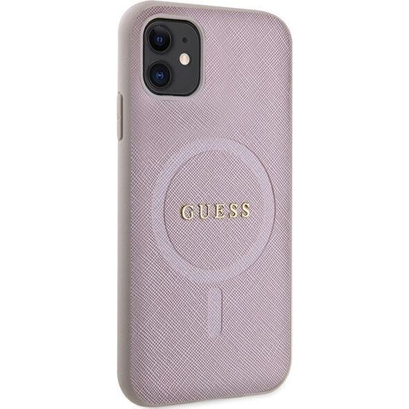 Guess Guess GUHMN61PSAHMCP iPhone 11 / Xr 6.1" różowy/pink hardcase Saffiano MagSafe