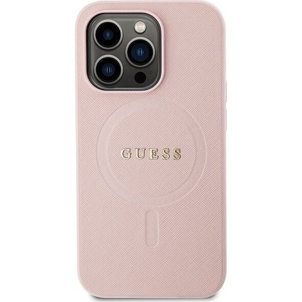 Guess Guess GUHMP13LPSAHMCP iPhone 13 Pro / 13 6,1" różowy/pink hardcase Saffiano MagSafe