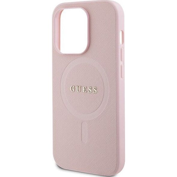 Guess Guess GUHMP13LPSAHMCP iPhone 13 Pro / 13 6,1" różowy/pink hardcase Saffiano MagSafe