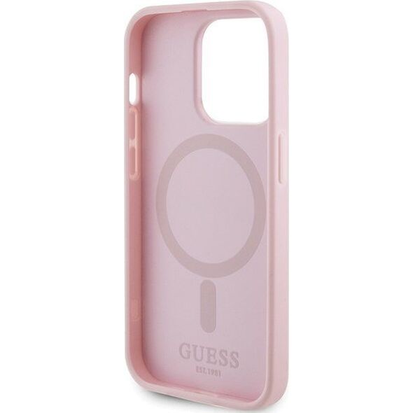 Guess Guess GUHMP13LPSAHMCP iPhone 13 Pro / 13 6,1" różowy/pink hardcase Saffiano MagSafe