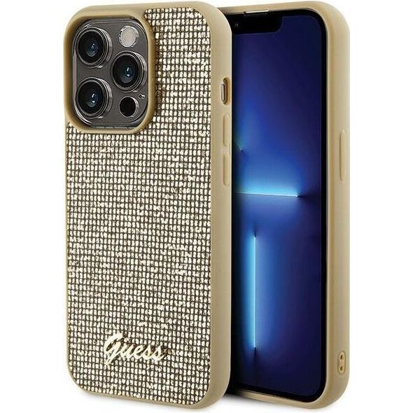 Guess Guess GUHCP15LPMSDGSD iPhone 15 Pro 6.1" złoty/gold hardcase Disco Metal Script
