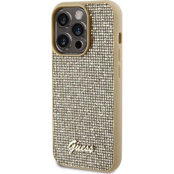 Guess Guess GUHCP15LPMSDGSD iPhone 15 Pro 6.1" złoty/gold hardcase Disco Metal Script