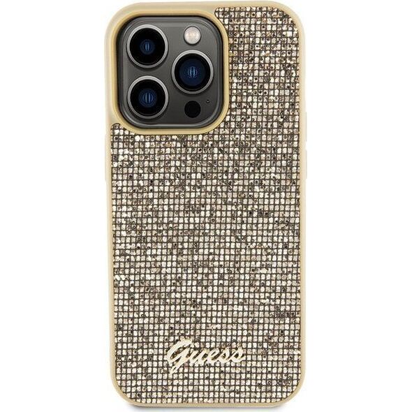 Guess Guess GUHCP15LPMSDGSD iPhone 15 Pro 6.1" złoty/gold hardcase Disco Metal Script