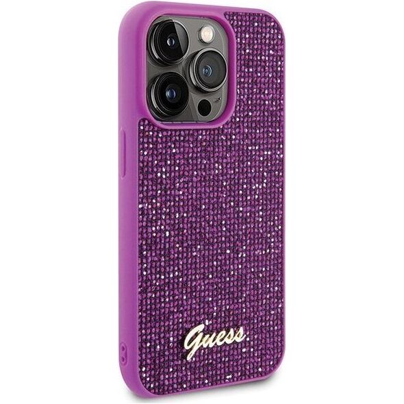Guess Guess GUHCP15LPMSDGSF iPhone 15 Pro 6.1" fuksja/fuschia hardcase Disco Metal Script